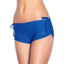 Load image into Gallery viewer, Bikram yoga shorts Michelle | Hot Yoga Shorts | Color: blue | Pole Shorts | Dragonfly Pole Dance Clothing and Bikram Hot Yoga Wear