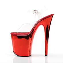 Load image into Gallery viewer, Pleaser Flamingo-808 Chrome Red Sandals 24/48 HRS