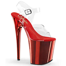 Load image into Gallery viewer, Pleaser Flamingo-808 Chrome Red Sandals 24/48 HRS