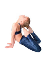 Load image into Gallery viewer, Leggings niña Flora Dragonfly - blue velvet