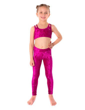 Load image into Gallery viewer, Leggings niña Flora Dragonfly - ruby velvet