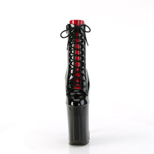 Cargar imagen en el visor de la galería, Botas Pole Dance Pleaser Infinity 1020FH - Negro Rojo Charol