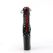 Cargar imagen en el visor de la galería, Botas Pole Dance Pleaser Infinity 1020FH - Negro Rojo Charol