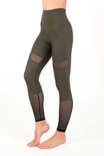 Load image into Gallery viewer, Leggings Barbara Mesh Dragonfly - khaki / mesh