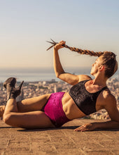 Load image into Gallery viewer, Betty Velvet Dragonfly High Waist Shorts