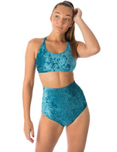 Load image into Gallery viewer, Betty Velvet Dragonfly High Waist Shorts