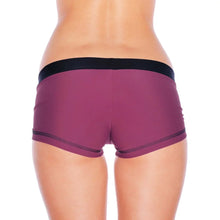 Load image into Gallery viewer, Pole fitness shorts Bella | Shorts | Color: ruby / black | Pole Shorts | Dragonfly Pole Dance Clothing and Bikram Hot Yoga Wear