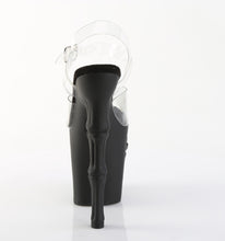 Load image into Gallery viewer, Pleaser Rapture-808 Clear and Black Sandal | Vive Pole