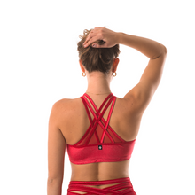 Load image into Gallery viewer, Poledancerka X Front Top Shiny Velvet RED