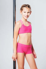 Load image into Gallery viewer, Girls' Sports Bra Xenia | Activewear | Color: pink | Girl's sports bra | Dětská sportovní podprsenka | Dívčí sportovní podprsenka | Madchen Sport BH | Brassiere sport entfants | Dragonfly Pole Dance Clothes and Bikram Hot Yoga Outfit