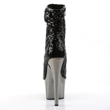 Carregar imagem no visualizador da galeria, Tacones Pleaser ADORE-1008SQ Negro Sequins Dark