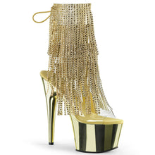 Carregar imagem no visualizador da galeria, Tacones Pleaser ADORE-1017RSF Transparente Dorado Cromo