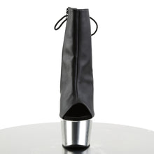 Load image into Gallery viewer, Pleaser ADORE-1018 Boots - Black Faux Leather / Silver Chrome