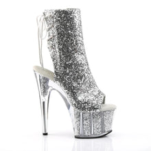 Load image into Gallery viewer, Tacones Pleaser ADORE-1018G Plata Purpurina