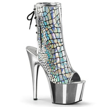 Cargar imagen en el visor de la galería, Tacones Pleaser ADORE-1018HG Plata Hologram Ostrich