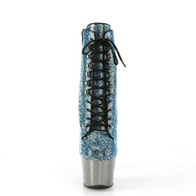 Load image into Gallery viewer, Tacones Pleaser ADORE-1020CHRS Turquoise Pewter Cromo