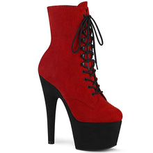 Cargar imagen en el visor de la galería, Tacones Pleaser ADORE-1020FSTT Rojo Faux Suede
