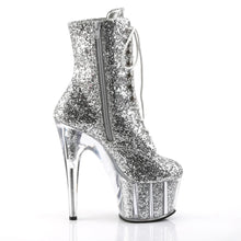 Load image into Gallery viewer, Tacones Pleaser ADORE-1020G Plata Purpurina