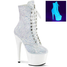 Cargar imagen en el visor de la galería, Tacones Pleaser ADORE-1020LG Neon White Purpurina