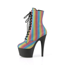 Cargar imagen en el visor de la galería, Tacones Pleaser ADORE-1020REFL-02 Rainbow Reflective Negro