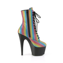 Cargar imagen en el visor de la galería, Tacones Pleaser ADORE-1020REFL-02 Rainbow Reflective Negro