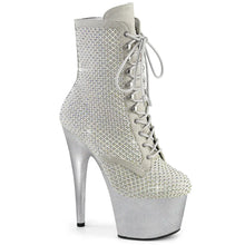 Cargar imagen en el visor de la galería, Tacones Pleaser ADORE-1020RM Plata Faux Sude