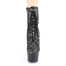 Load image into Gallery viewer, Tacones Pleaser ADORE-1020SPLAT Negro Velvet Plata