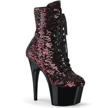 Load image into Gallery viewer, Tacones Pleaser ADORE-1020SQ Negro Rojo Flip