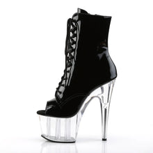 Load image into Gallery viewer, Tacones Pleaser ADORE-1021 Negro Charol Transparente