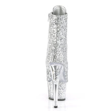 Load image into Gallery viewer, Tacones Pleaser ADORE-1021G Plata Purpurina Gliteer