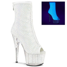 Load image into Gallery viewer, Tacones Pleaser ADORE-1031GM Blanco Fabric Transparente