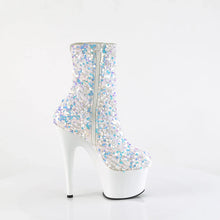 Load image into Gallery viewer, Tacones Pleaser ADORE-1042SQ Blanco Sequins