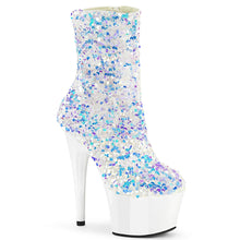 Load image into Gallery viewer, Tacones Pleaser ADORE-1042SQ Blanco Sequins