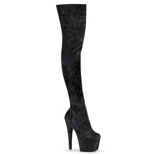 Load image into Gallery viewer, Tacones Pleaser ADORE-3000WR Negro Shimmering Fabric