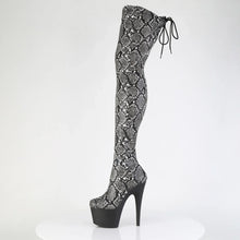 Load image into Gallery viewer, Tacones Pleaser ADORE-3008SP-BT Gris Negro Snake