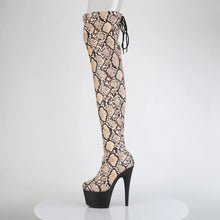 Load image into Gallery viewer, Tacones Pleaser ADORE-3008SP-BT Tan Marrón Snake