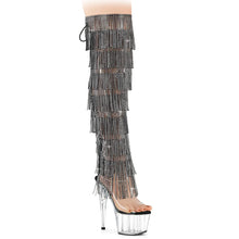 Load image into Gallery viewer, Tacones Pleaser ADORE-3019C-RSF Transparente Negro