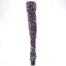 Load image into Gallery viewer, Tacones Pleaser ADORE-3020 Morado Sequins Negro