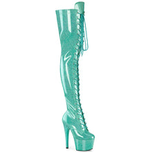 Load image into Gallery viewer, Tacones Pleaser ADORE-3020GP Aguamarina Purpurina Charol