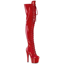 Load image into Gallery viewer, Tacones Pleaser ADORE-3020GP Rojo Purpurina Charol