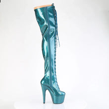 Load image into Gallery viewer, Tacones Pleaser ADORE-3020GP Teal Purpurina Charol