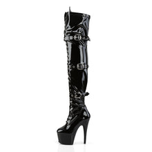 Carregar imagem no visualizador da galeria, Botas Pleaser ADORE-3028 - Verniz preto elástico / Preto