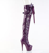 Carregar imagem no visualizador da galeria, Botas Pleaser ADORE-3028 - Verniz roxo elástico / Roxo