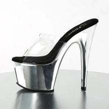 Load image into Gallery viewer, Tacones Pleaser ADORE-701 Transparente Plata Cromo