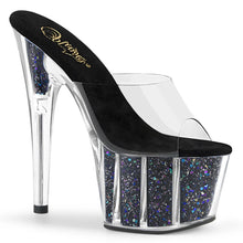 Cargar imagen en el visor de la galería, Tacones Pleaser ADORE-701CG Transparente Negro Confetti