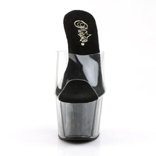 Load image into Gallery viewer, Tacones Pleaser ADORE-701G Transparente Negro Gltr