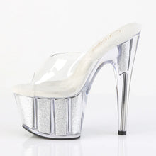 Load image into Gallery viewer, Tacones Pleaser ADORE-701G Transparente Plata Gltr