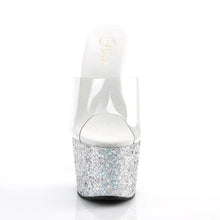 Load image into Gallery viewer, Tacones Pleaser ADORE-701LG Transparente Plata Gltr