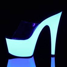 Load image into Gallery viewer, Tacones Pleaser ADORE-701UV Transparente Neon Blanco