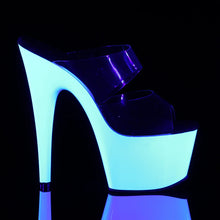 Load image into Gallery viewer, Tacones Pleaser ADORE-702UV Transparente Neon Blanco